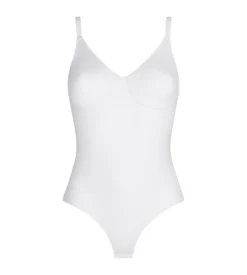 Body femme avec soutien-gorge intégré en microfibre Blanc Dim Invisible