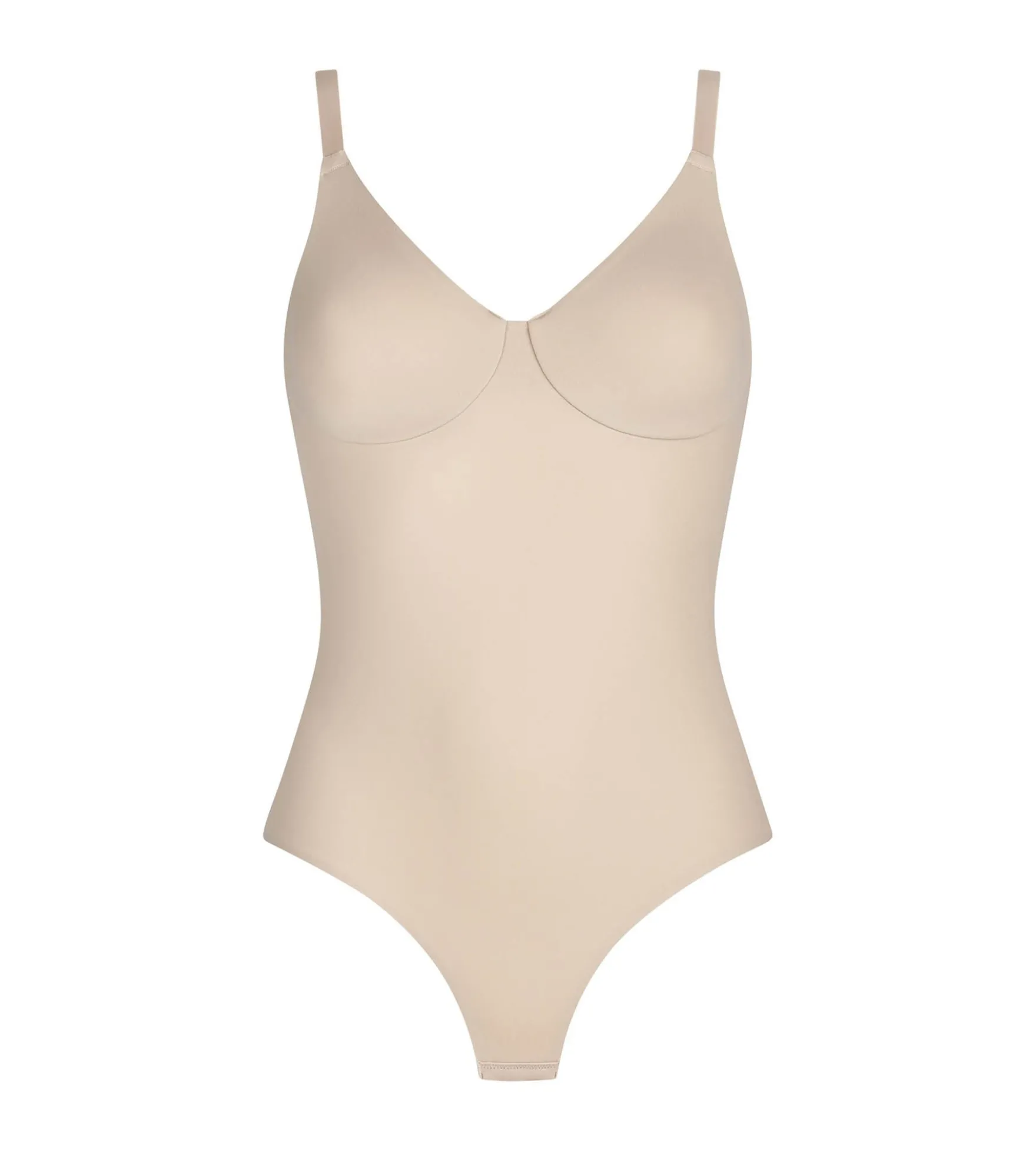 Body femme avec soutien-gorge intégré en microfibre Nude Dim Silhouette Invisible