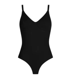 Body femme avec soutien-gorge intégré en microfibre Noir Dim Invisible