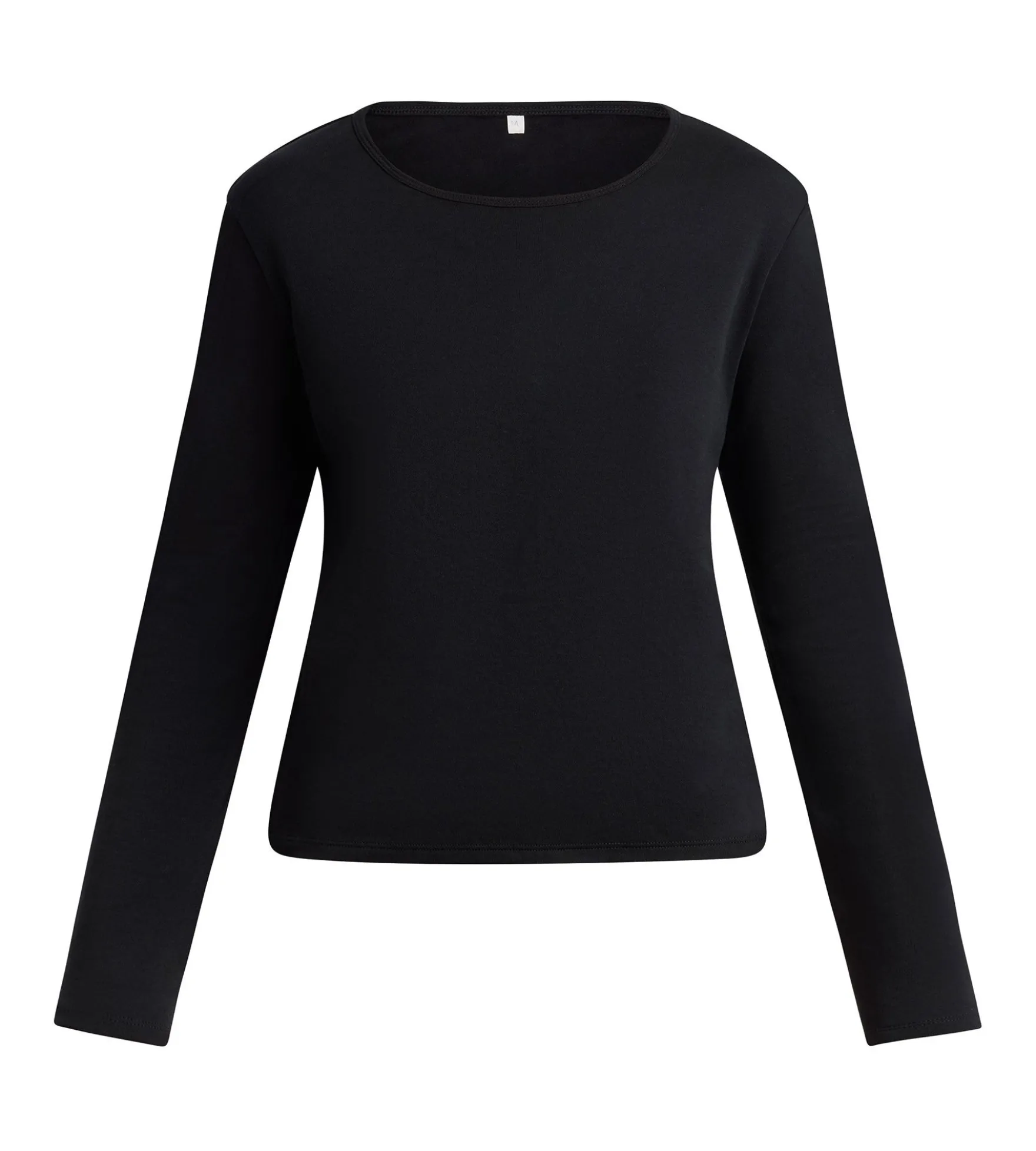 Body manches longues coton gratté noir Thermal