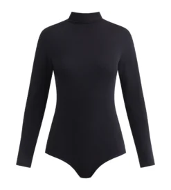 Body manches longues femme col montant Noir Dim Thermal