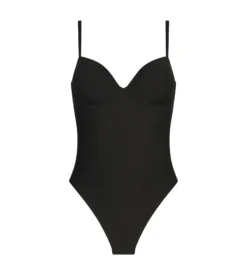 Body string effet sculptant en microfibre Noire Dim Silhouette Invisible