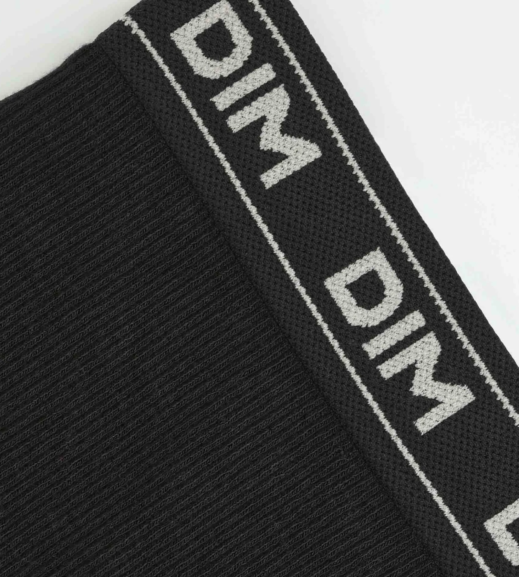 Boxer garçon en coton modal côtelée Noir Dim Icons