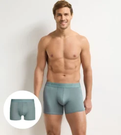 Boxer homme bleu gris Ultra Stretch