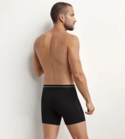 Boxer homme en coton modal à coutures plates Noir Dim Icons Essentiel