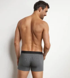 Boxer homme en coton modal côtelé Gris Acier Dim Élégant