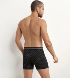 Boxer homme en coton modal à motif logomania Noir Dim Icons Essentiel