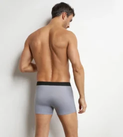 Boxer homme en coton modal piqué Gris Poudre Dim Smart