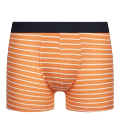 Boxer homme en coton stretch Orange à rayures Dim Fancy