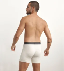 Boxer homme en microfibre à coutures plates Beige Dim Icons Essentiel