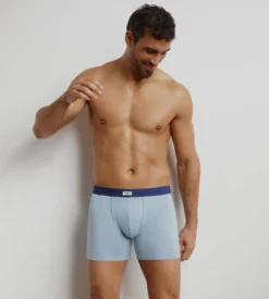 Boxer homme long en coton Azur Dim Trendy