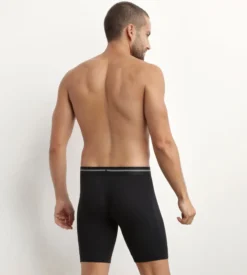 Boxer long homme en coton modal Noir Dim Icons Essentiel