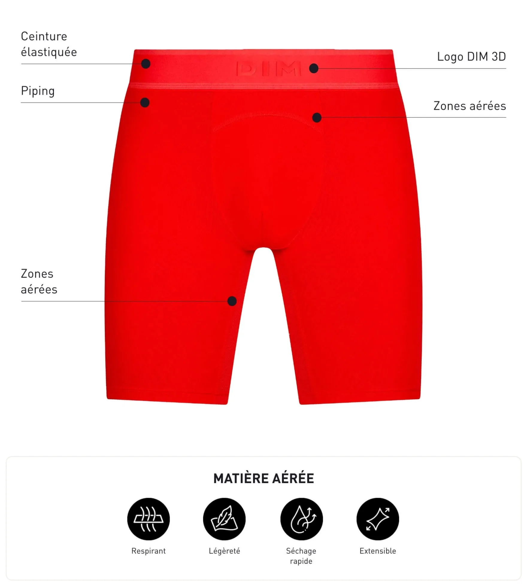 Boxer long homme Orange Dim Move