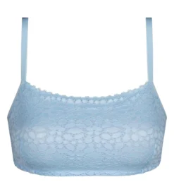 Bralette sans armature en dentelle florale Bleu Chemise Daily Dentelle