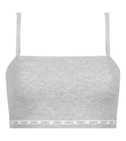 Brassière femme côtelée Gris Chiné Dim Icons