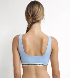 Brassière femme en coton modal Bleu Azur Dim Icons Essentiel