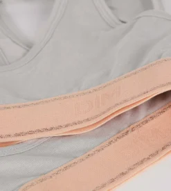 Brassière fille Gris et Rose Dim Sport