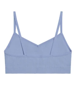 Brassière fille sans couture à mousses amovibles microfibre Bleu Dim