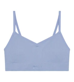 Brassière fille sans couture à mousses amovibles microfibre Bleu Dim