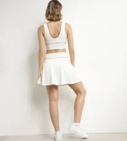 Brassière longue en microfibre sculptante Écru Dim Move