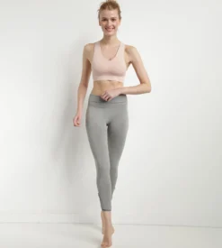 Brassière sans coutures rose amande chiné Dim Sport
