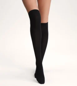 Chaussette haute femme Noir Dim Mode