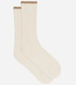 Chaussettes chaudes femme beige crème Bamboo
