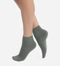 Chaussettes femme en coton pointelle Vert Iceberg La Mode de Dim