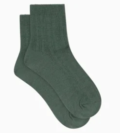 Chaussettes femme en coton pointelle Vert Iceberg La Mode de Dim