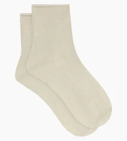 Chaussettes femme en lurex Beige Dim Mode