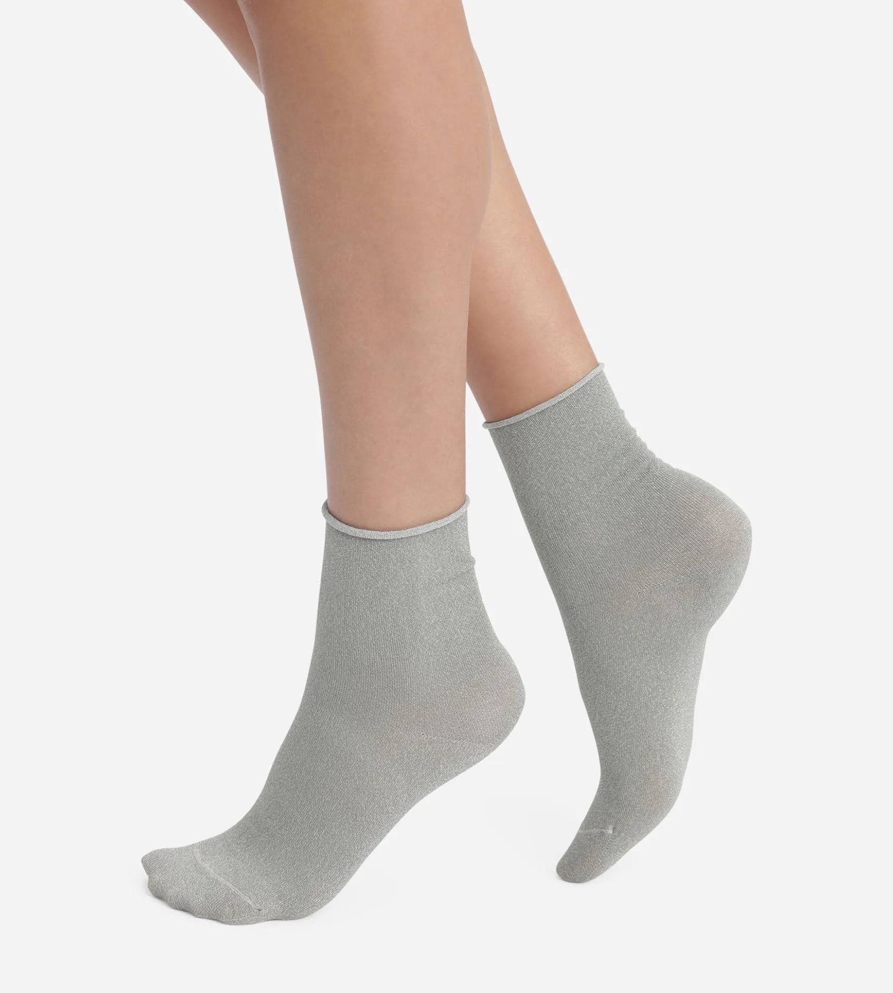 Chaussettes femme en lurex Kaki Dim Mode