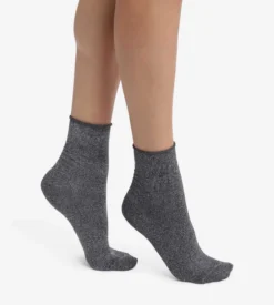 Chaussettes femme en lurex Noir Dim Mode