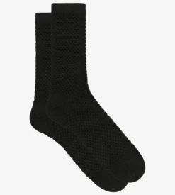 Chaussettes femme en viscose noire effet gaufré Dim Style