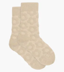 Chaussettes femme éponge Crème à fleurs Dim Mode