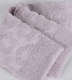 Chaussettes femme éponge parme à fleurs Dim Mode