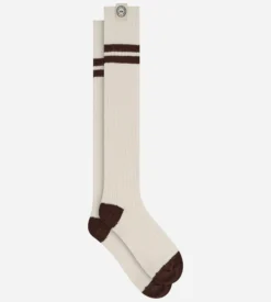 Chaussettes hautes en coton ivoire DIM x Ines de la Fressange