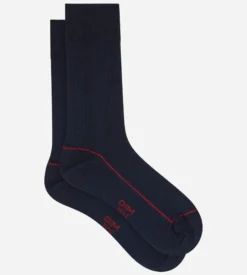 Chaussettes homme coton bleu marine La Mode Côtelée
