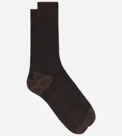 Chaussettes homme coton marron bois La Mode