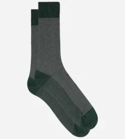 Chaussettes homme coton vert écossais La Mode