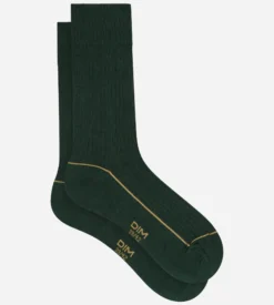 Chaussettes homme coton vert olive La Mode Côtelée