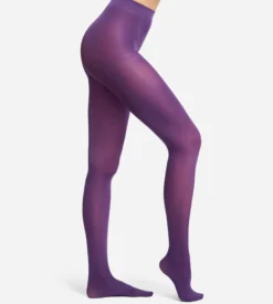 Collant avec ceinture confort violet nuit 50D Opaque Velouté