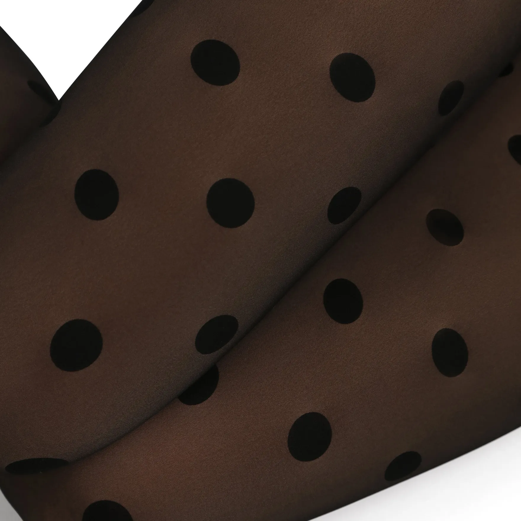 Collant chaud effet transparent noir à Pois Thermo