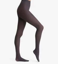 Collant gris charbon opaque veloulé Style 50D