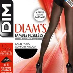 Collant noir Diam's Jambes fuselées 25D
