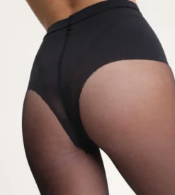 Collant noir Diam's Ventre Plat 25D