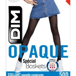 Collant noir opaque velouté spécial Sneakers 50D