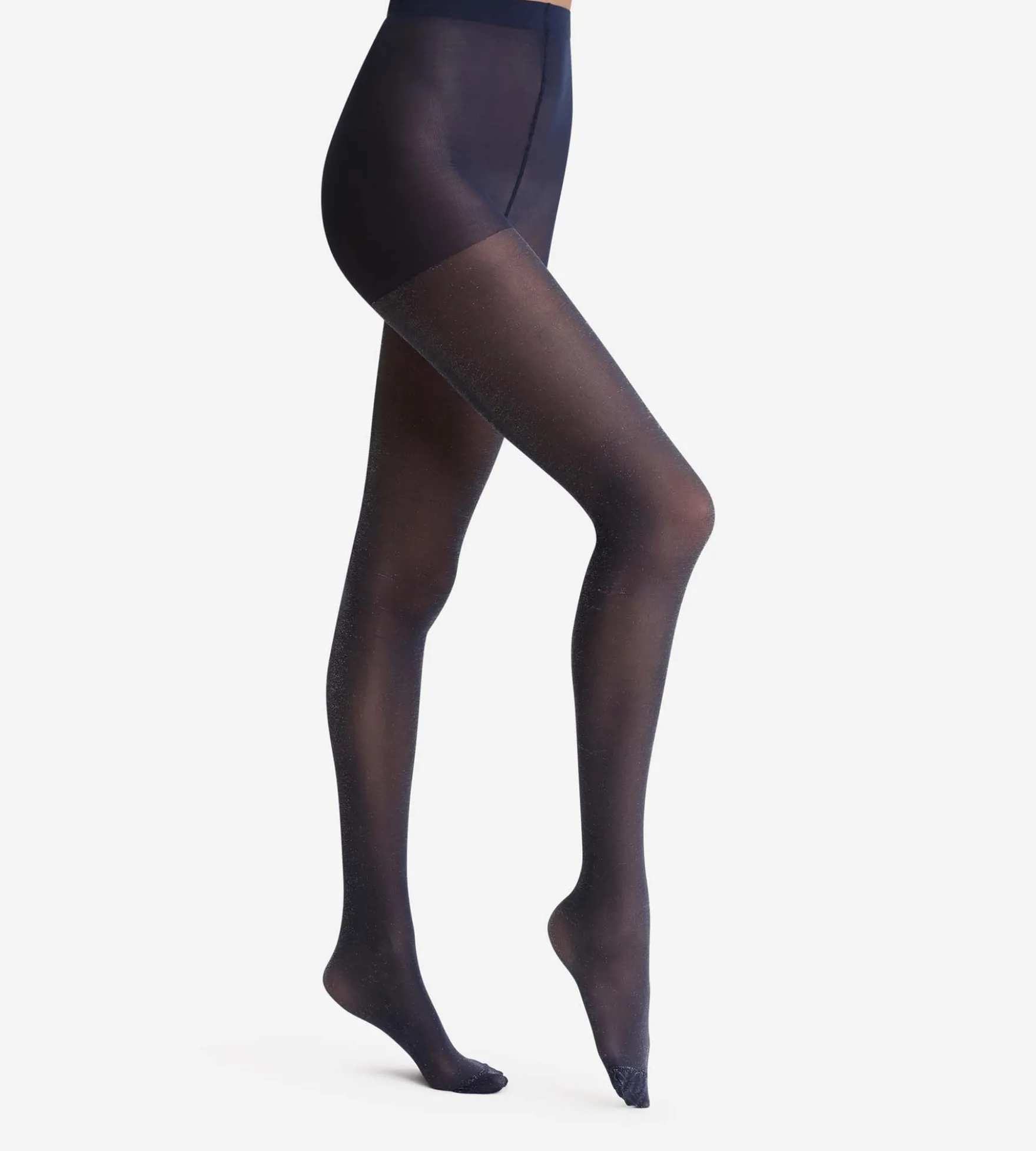 Collant semi-opaque brillant marine Dim Style