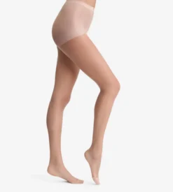 Collant voile transparent beige éclat effet nude Body Touch Dim 17D