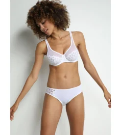 Culotte blanche en microfibre Generous Broderie