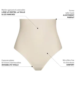 Culotte effet sculptant femme taille haute sans couture Nude Dim Silhouette Invisible